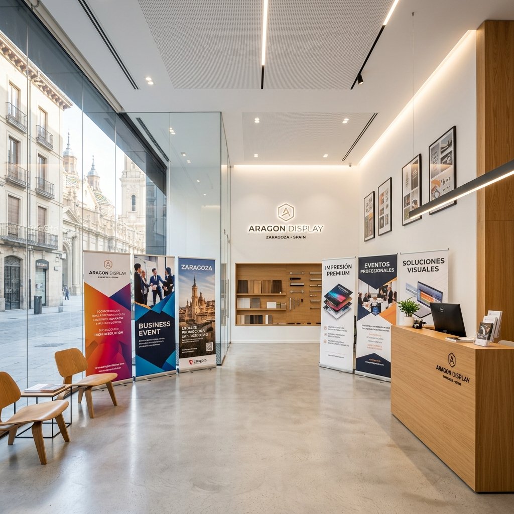 Showroom Display Rollup Zaragoza