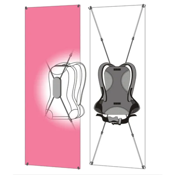 Pop Man banderola X de mochila - Vista Alternativa