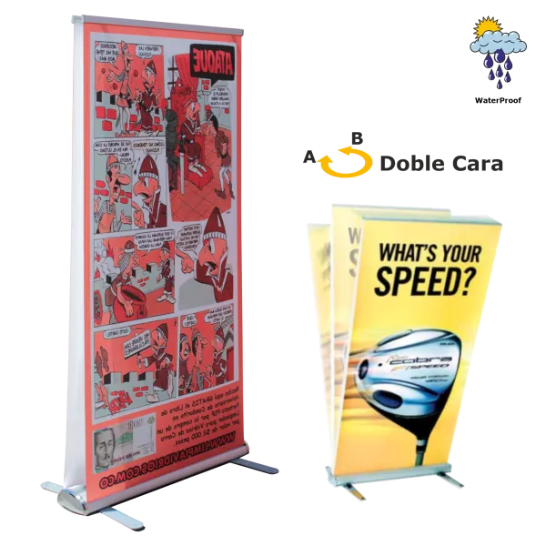 Rollup publicitario Doble cara para exteriores